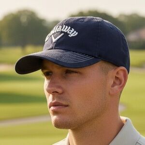 #260 Callaway Dark Blue Baseball Cap with White Logo
